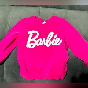 Girls Barbie crew neck sweatshirt size 6
